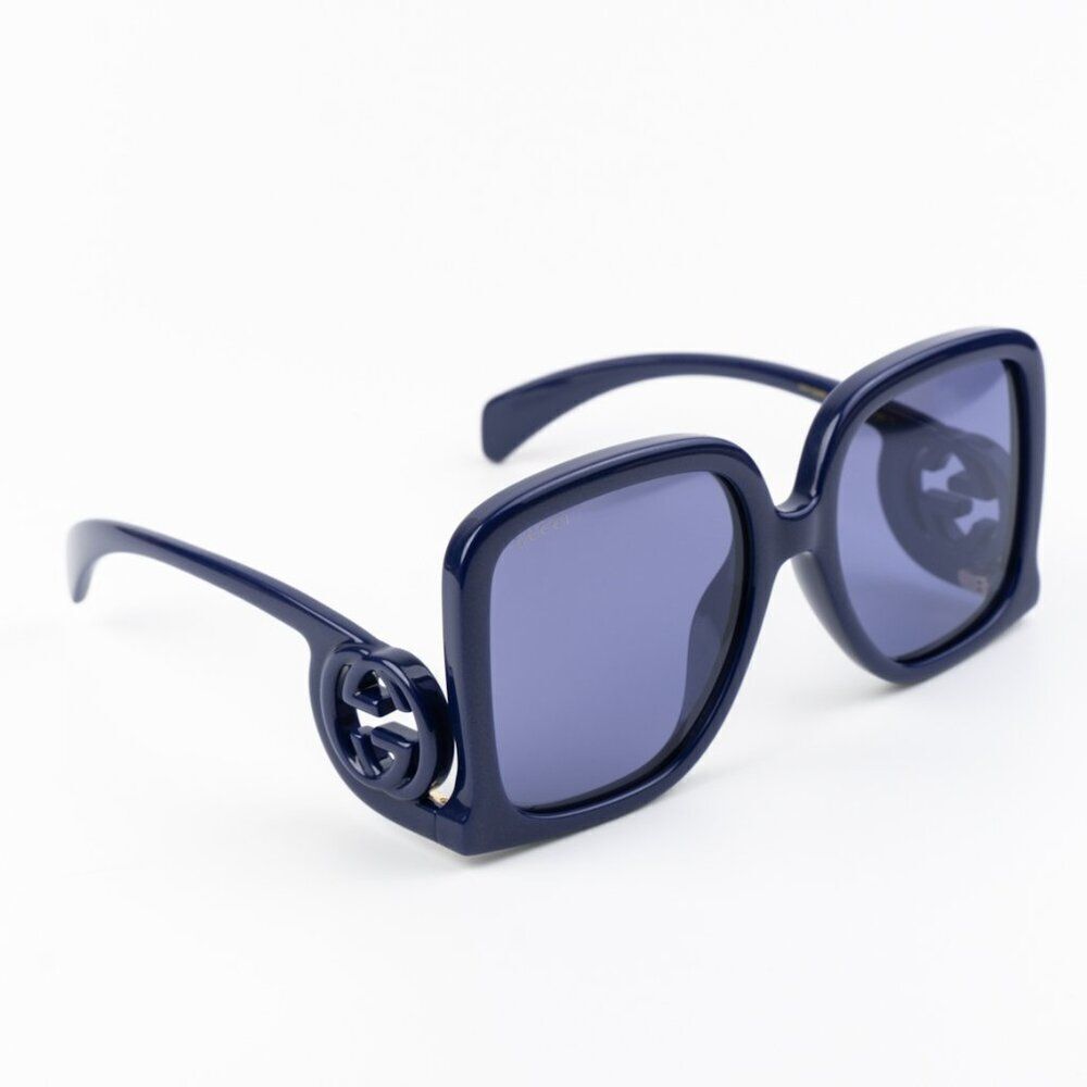 NEW Gucci GG1326S 006 Violet Silver Mirror Oversized Square Women Sunglasses